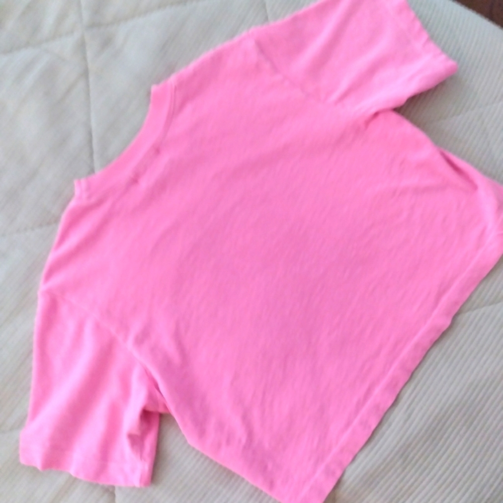 Cotton Citizen x SoulCycle Pink Crop Tee
